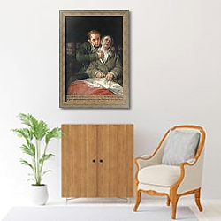 «Self-Portrait with Dr. Arrieta, 1820» в интерьере в классическом стиле над комодом «Self-Portrait with Dr. Arrieta, 1820» в интерьере в классическом стиле над комодом