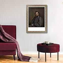 «Leo Tolstoy, Russian novelist, short story writer and playwright 2» в интерьере гостиной в бордовых тонах «Leo Tolstoy, Russian novelist, short story writer and playwright 2» в интерьере гостиной в бордовых тонах