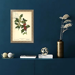 «Flowers and Berries of the Holly» в интерьере в классическом стиле в синих тонах «Flowers and Berries of the Holly» в интерьере в классическом стиле в синих тонах