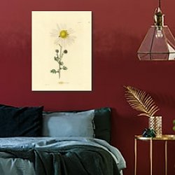 «Chrysanthemum Arcticum» в интерьере красной спальни
