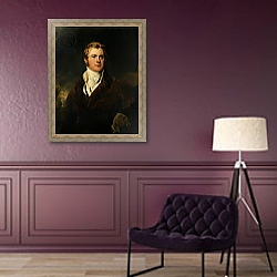 «Portrait of Frederick John Robinson, First Earl of Ripon, c.1820» в интерьере в классическом стиле в фиолетовых тонах «Portrait of Frederick John Robinson, First Earl of Ripon, c.1820» в интерьере в классическом стиле в фиолетовых тонах