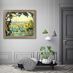 «Two Children in a Coastal Landscape; Deux Enfants dans un Paysage Maritime,» в интерьере коридора в классическом стиле «Two Children in a Coastal Landscape; Deux Enfants dans un Paysage Maritime,» в интерьере коридора в классическом стиле