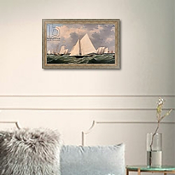 «New York Yacht Club Regatta, 1856» в интерьере в классическом стиле в светлых тонах «New York Yacht Club Regatta, 1856» в интерьере в классическом стиле в светлых тонах
