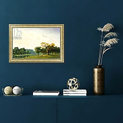 «A View of the Serpentine, 1815» в интерьере в классическом стиле в синих тонах «A View of the Serpentine, 1815» в интерьере в классическом стиле в синих тонах