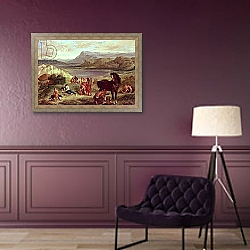 «Ovid among the Scythians, 1859» в интерьере в классическом стиле в фиолетовых тонах «Ovid among the Scythians, 1859» в интерьере в классическом стиле в фиолетовых тонах