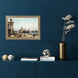 «The Piazzetta Venice, looking towards the Dogana and Santa Maria della Salute» в интерьере в классическом стиле в синих тонах «The Piazzetta Venice, looking towards the Dogana and Santa Maria della Salute» в интерьере в классическом стиле в синих тонах