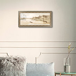 «PD.5-1983 View of the Louvre and the Pont des Tuileries from the Pont Neuf, c.1801» в интерьере в классическом стиле в светлых тонах «PD.5-1983 View of the Louvre and the Pont des Tuileries from the Pont Neuf, c.1801» в интерьере в классическом стиле в светлых тонах