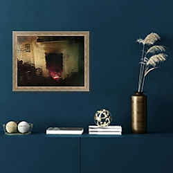 «irish cottage series - fireplace» в интерьере в классическом стиле в синих тонах «irish cottage series - fireplace» в интерьере в классическом стиле в синих тонах