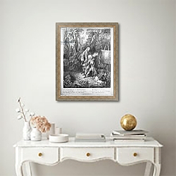 «Jean Antoine Watteau and his friend Monsieur de Julienne, engraved by Nicolas Henri Tardieu» в интерьере в классическом стиле над столом «Jean Antoine Watteau and his friend Monsieur de Julienne, engraved by Nicolas Henri Tardieu» в интерьере в классическом стиле над столом