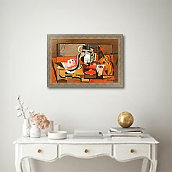 «Still life with a slice of Watermelon, c.1929» в интерьере в классическом стиле над столом «Still life with a slice of Watermelon, c.1929» в интерьере в классическом стиле над столом