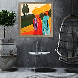«Friendly Encounter, 2006» в интерьере в этническом стиле в серых тонах «Friendly Encounter, 2006» в интерьере в этническом стиле в серых тонах