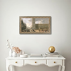«View of Piazza San Marco, Venice, c.1726» в интерьере в классическом стиле над столом «View of Piazza San Marco, Venice, c.1726» в интерьере в классическом стиле над столом