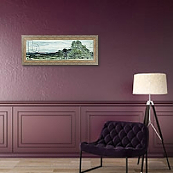 «A View at Hursley, Hampshire, 1804» в интерьере в классическом стиле в фиолетовых тонах «A View at Hursley, Hampshire, 1804» в интерьере в классическом стиле в фиолетовых тонах