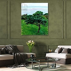 «Apple Trees by the Sea, Trouville, 1880» в интерьере в классическом стиле в светлых тонах «Apple Trees by the Sea, Trouville, 1880» в интерьере в классическом стиле в светлых тонах