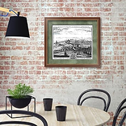 «The East Prospect of the City of Winchester, from the 'Universal Magazine', 1750» в интерьере кухни в стиле лофт с кирпичной стеной «The East Prospect of the City of Winchester, from the 'Universal Magazine', 1750» в интерьере кухни в стиле лофт с кирпичной стеной