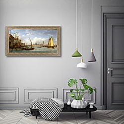 «London Bridge, with St. Paul's Cathedral in the Distance, 1815» в интерьере коридора в классическом стиле «London Bridge, with St. Paul's Cathedral in the Distance, 1815» в интерьере коридора в классическом стиле