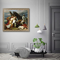 «Edith Finding the Body of Harold, 1828» в интерьере коридора в классическом стиле «Edith Finding the Body of Harold, 1828» в интерьере коридора в классическом стиле