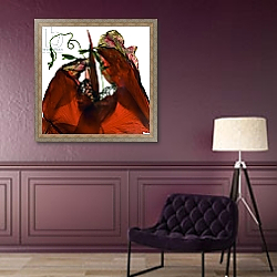 «Morning Glory Canna Red» в интерьере в классическом стиле в фиолетовых тонах «Morning Glory Canna Red» в интерьере в классическом стиле в фиолетовых тонах