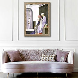 «Mary in the House of Elizabeth, 1917» в интерьере гостиной в классическом стиле над диваном «Mary in the House of Elizabeth, 1917» в интерьере гостиной в классическом стиле над диваном