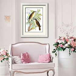 «Reed Warbler and Sedge Warbler» в интерьере гостиной в стиле прованс «Reed Warbler and Sedge Warbler» в интерьере гостиной в стиле прованс