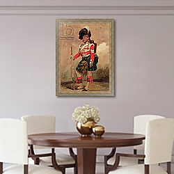 «A Soldier of the 79th Highlanders at Chobham Camp in 1853» в интерьере столовой в классическом стиле «A Soldier of the 79th Highlanders at Chobham Camp in 1853» в интерьере столовой в классическом стиле