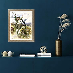 «Barnaby Rudge and the Raven Grip» в интерьере в классическом стиле над комодом «Barnaby Rudge and the Raven Grip» в интерьере в классическом стиле над комодом