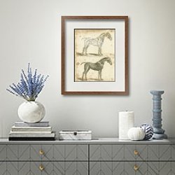 «Moving Powers, or Muscles of the Horse» в интерьере офиса над столом «Moving Powers, or Muscles of the Horse» в интерьере офиса над столом