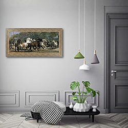 «Study for the Horsemarket, 1900» в интерьере коридора в классическом стиле «Study for the Horsemarket, 1900» в интерьере коридора в классическом стиле