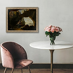 «The Magdalen in a Cave, c.1650» в интерьере в классическом стиле над креслом «The Magdalen in a Cave, c.1650» в интерьере в классическом стиле над креслом