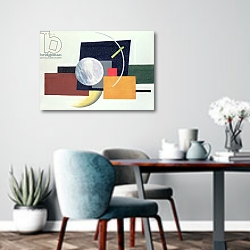 «Suprematist Composition 6, 1921» в интерьере столовой в классическом стиле «Suprematist Composition 6, 1921» в интерьере столовой в классическом стиле