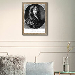 «William Wycherley, engraved by John Smith, 1703» в интерьере в классическом стиле в светлых тонах «William Wycherley, engraved by John Smith, 1703» в интерьере в классическом стиле в светлых тонах