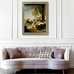 «Lord Byron reposing in the house of a fisherman having swum the Hellespont, 1831» в интерьере коридора в классическом стиле «Lord Byron reposing in the house of a fisherman having swum the Hellespont, 1831» в интерьере коридора в классическом стиле