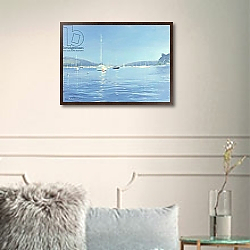 «Salcombe Yachts - Summer Heat, 2008» в интерьере гостиной в классическом стиле над диваном «Salcombe Yachts - Summer Heat, 2008» в интерьере гостиной в классическом стиле над диваном