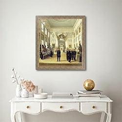 «Interior of the Armoury Chamber in the Kremlin, 1844» в интерьере в классическом стиле над столом «Interior of the Armoury Chamber in the Kremlin, 1844» в интерьере в классическом стиле над столом