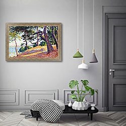 «Landscape in Saint-Tropez, 1892» в интерьере коридора в классическом стиле «Landscape in Saint-Tropez, 1892» в интерьере коридора в классическом стиле