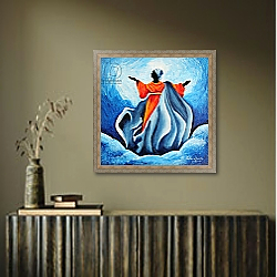 «Madonna assumption - Sanctissima, 2008» в интерьере в этническом стиле в коричневых цветах «Madonna assumption - Sanctissima, 2008» в интерьере в этническом стиле в коричневых цветах