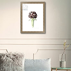«Artichoke from Roman market, 2016» в интерьере зеленой гостиной над диваном «Artichoke from Roman market, 2016» в интерьере зеленой гостиной над диваном