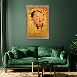 «Moritze Duke of Saxony, later Elector» в интерьере зеленой гостиной над диваном «Moritze Duke of Saxony, later Elector» в интерьере зеленой гостиной над диваном
