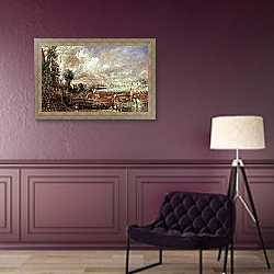«The Opening of Waterloo Bridge, Whitehall Stairs, 18th June 1817» в интерьере в классическом стиле в фиолетовых тонах «The Opening of Waterloo Bridge, Whitehall Stairs, 18th June 1817» в интерьере в классическом стиле в фиолетовых тонах