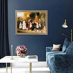 «Family of the Businessman B. H. Strousberg» в интерьере в классическом стиле в синих тонах «Family of the Businessman B. H. Strousberg» в интерьере в классическом стиле в синих тонах