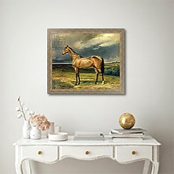 «'Abdul Medschid' the chestnut arab horse, 1855» в интерьере в классическом стиле над столом «'Abdul Medschid' the chestnut arab horse, 1855» в интерьере в классическом стиле над столом