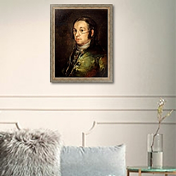 «Self Portrait with Glasses, 1788-98» в интерьере в классическом стиле в светлых тонах «Self Portrait with Glasses, 1788-98» в интерьере в классическом стиле в светлых тонах