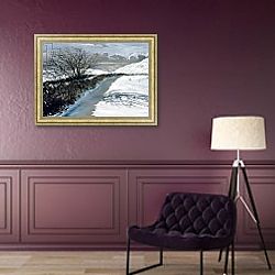 «Snow Above Barbondale, Barbon, nr Kirby Lonsdale, Cumbria» в интерьере в классическом стиле в фиолетовых тонах «Snow Above Barbondale, Barbon, nr Kirby Lonsdale, Cumbria» в интерьере в классическом стиле в фиолетовых тонах