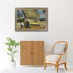 «Builders of Ships, 1916» в интерьере в классическом стиле над комодом «Builders of Ships, 1916» в интерьере в классическом стиле над комодом