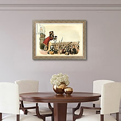«King Edward I presenting his Son as Prince of Wales» в интерьере столовой в классическом стиле «King Edward I presenting his Son as Prince of Wales» в интерьере столовой в классическом стиле