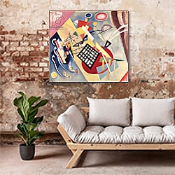 «Black Frame, 1922» в интерьере гостиной в стиле лофт над диваном «Black Frame, 1922» в интерьере гостиной в стиле лофт над диваном