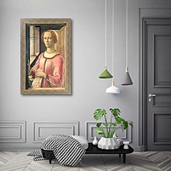 «Smeralda Bandinelli, grandmother of the sculptor Baccio Bandinelli, c.1471» в интерьере в классическом стиле над комодом «Smeralda Bandinelli, grandmother of the sculptor Baccio Bandinelli, c.1471» в интерьере в классическом стиле над комодом