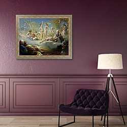 «The Dream of the Believer, c.1870» в интерьере в классическом стиле в фиолетовых тонах «The Dream of the Believer, c.1870» в интерьере в классическом стиле в фиолетовых тонах