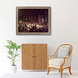 «The Assassination of the Bishop of Liege, 1829» в интерьере в классическом стиле над комодом «The Assassination of the Bishop of Liege, 1829» в интерьере в классическом стиле над комодом