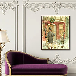 «Chimney-sweep Christmas 01, 2001» в интерьере в классическом стиле в фиолетовых тонах «Chimney-sweep Christmas 01, 2001» в интерьере в классическом стиле в фиолетовых тонах